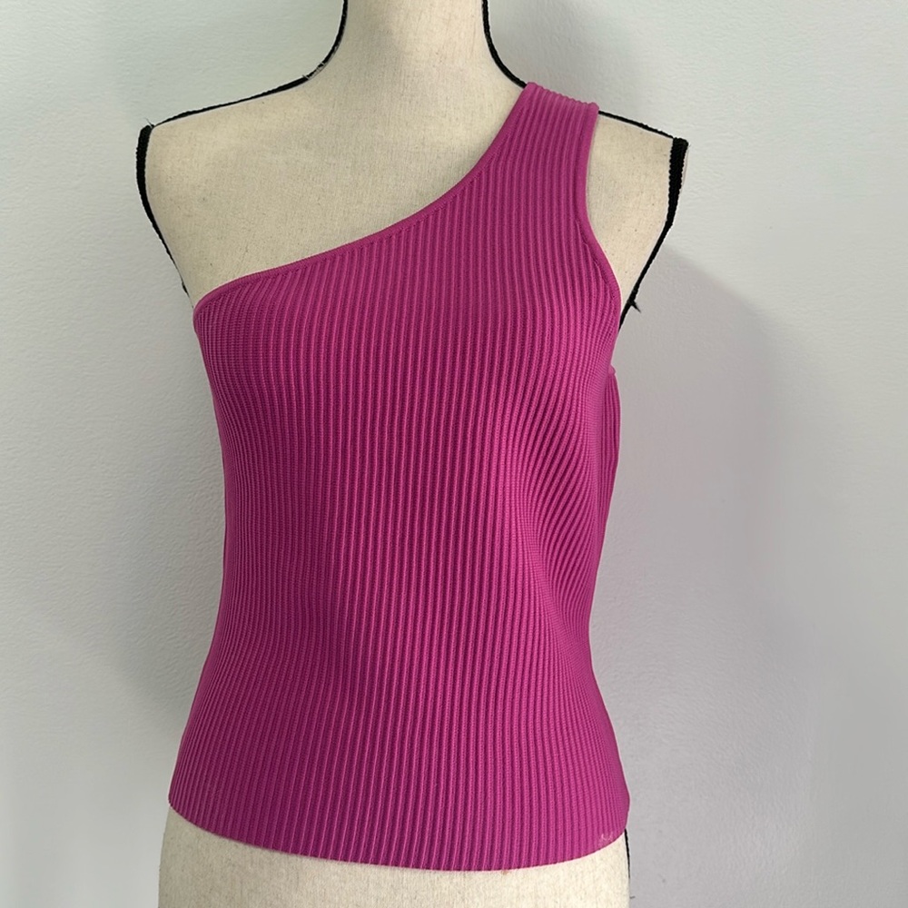 Sincerely Jules One-Shoulder Ribbed Top